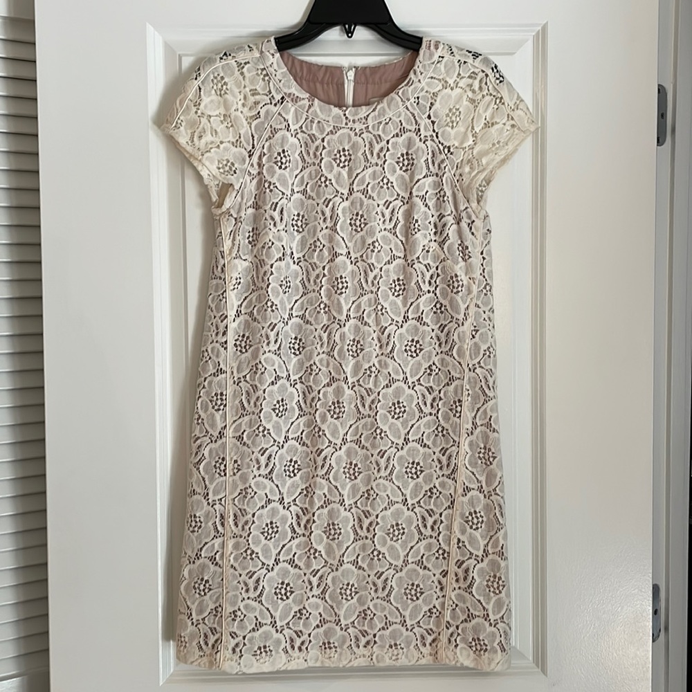 Loft white floral dress